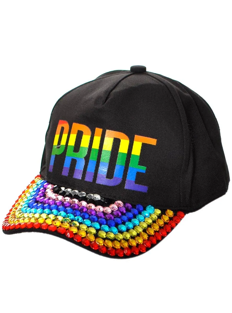 Bedazzled Rainbow Pride Mardi Gras Costume Hat