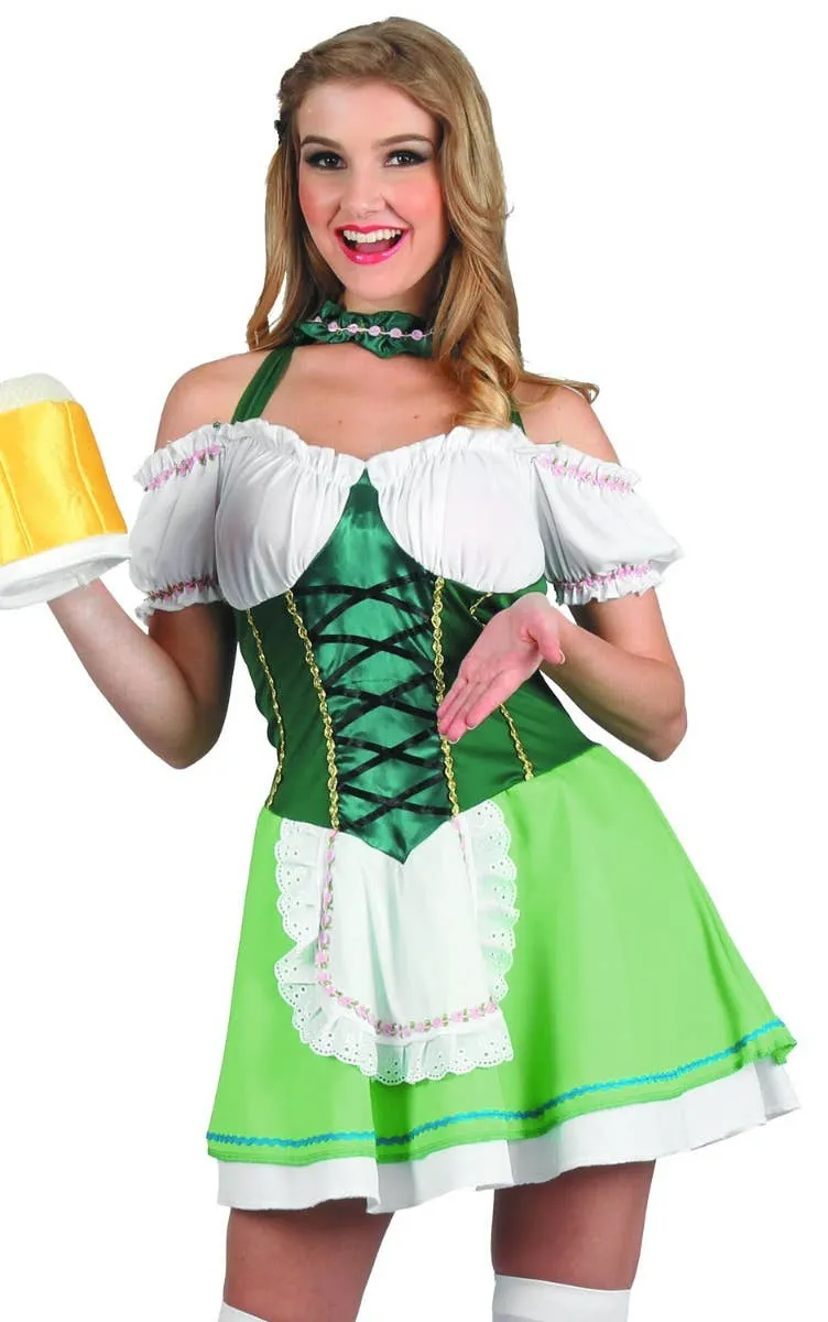 Beer Lady Womens Green Oktoberfest Costume