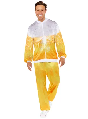 Beer Print Mens Novelty Yellow Shell Suit Costume