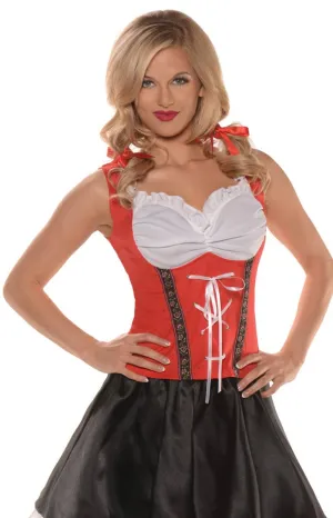 Beer Wench Womens Red Oktoberfest Costume Top