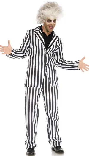 Beetle Boss Mens Beetlejuice Halloween Fancy Dress Costume