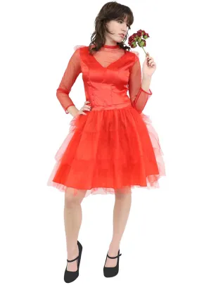 Beetle Bride Womens Red Lydia Halloween Costume