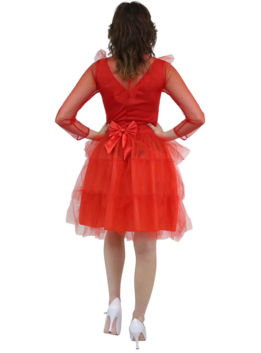 Beetle Bride Womens Red Lydia Halloween Costume
