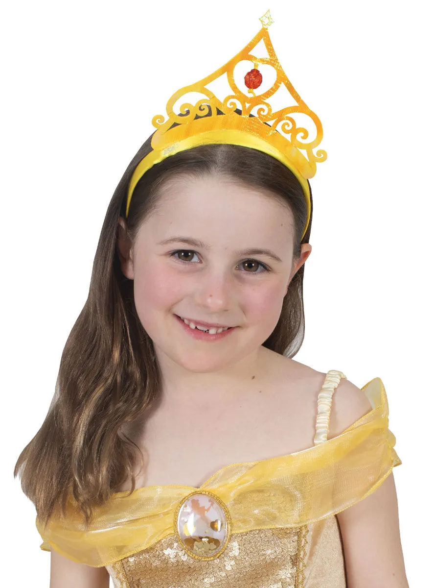 Belle Girls Yellow Iridescent Disney Princess Costume Tiara