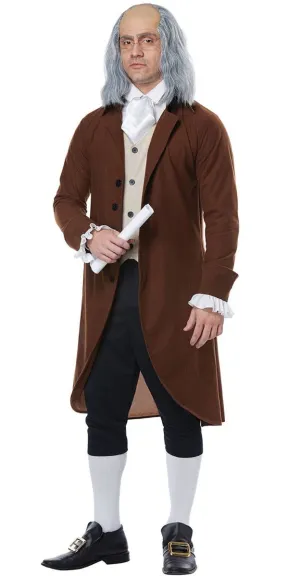 Benjamin Franklin Mens Colonial Dress Up Costume