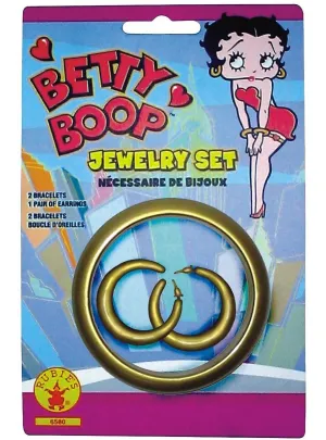 Betty Boop Gold Jewellery Costume Set