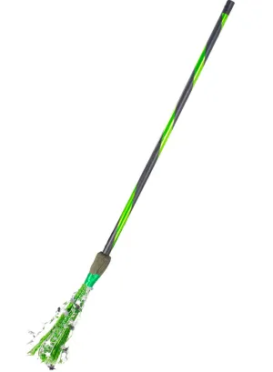 Bewitching Green and Black Witch Broomstick Halloween Accessory