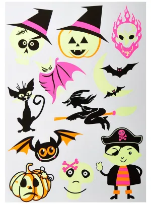 Bewitching UV and Glow Child Friendly Halloween Stickers Set