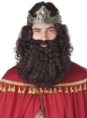 Biblical Mens Brown Costume Wig and Beard Set