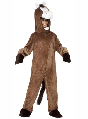 Big Brown Horse Womens Animal Onesie Costume