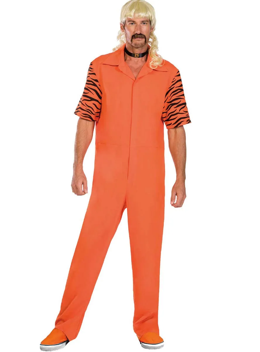 Big Cat Convict Mens Tiger King Prisoner Costume