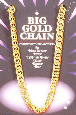 Big Daddy Large Gold Pimp Chain Costume Accessory