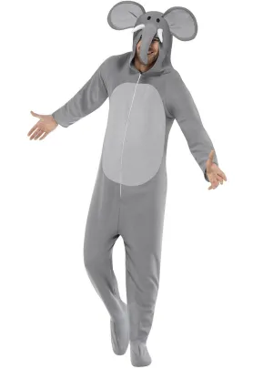 Big Grey Elephant Mens Onesie Costume
