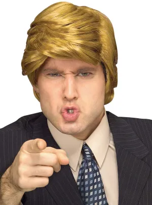 Billionaire Mens Short Blonde Trump Costume Wig