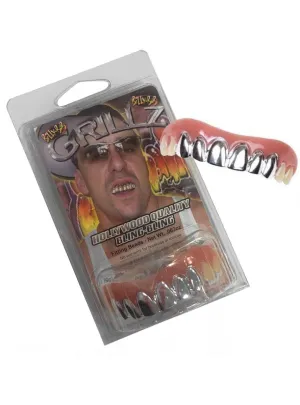 Billy Bob Platinum Silver Grillz Custom Fitting Costume Teeth