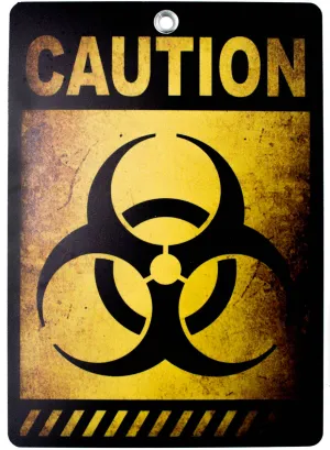 Biohazard Caution Sign Halloween Decoration