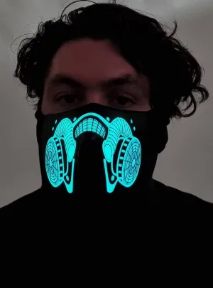 Biohazard Gas Mask Sound Activated Light Up Mask
