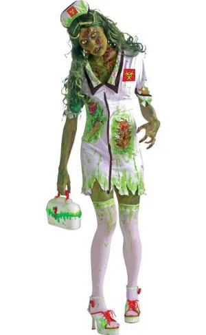 Biohazard Nurse Womens Halloween Zombie Costume