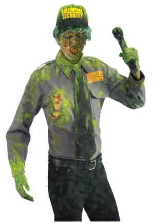 Biohazard Security Guard Mens Halloween Zombie Costume