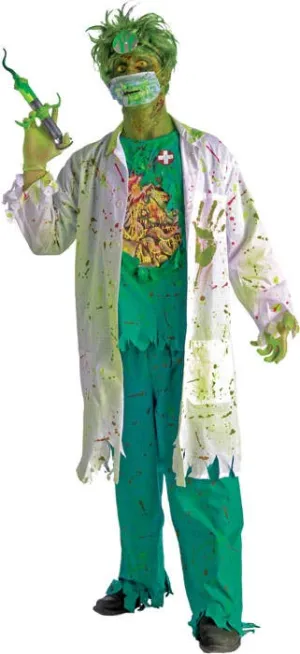 Biohazard Surgeon Mens Halloween Zombie Doctor Costume