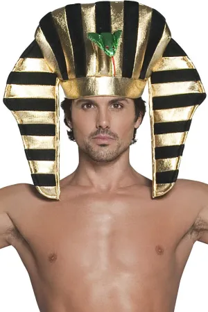 Black and Gold Egyptian Pharaoh Costume Hat