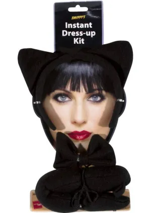 Black Cat Ears And Tail Accessory Kit