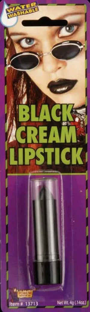 Black Cream Lipstick Halloween Makeup