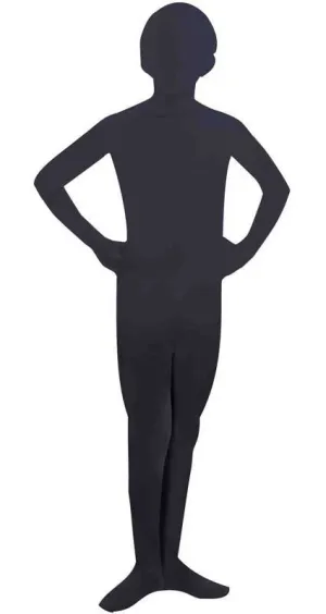Black Second Skin Boys Fancy Dress Costume