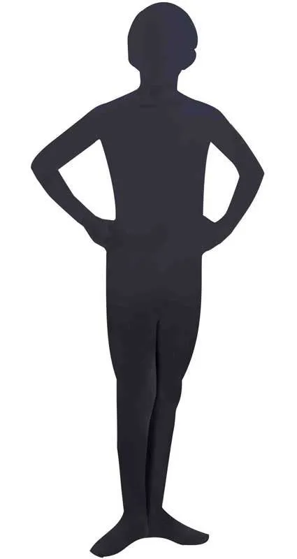 Black Second Skin Boys Fancy Dress Costume