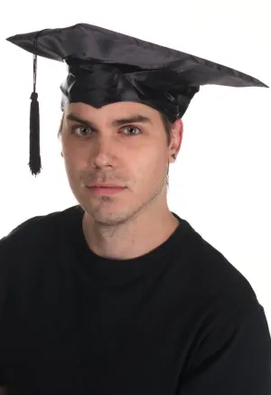 Black Student Graduation Mortor Board Costume Hat