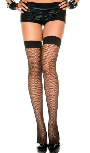 Black Thigh High Fishnet Stockings