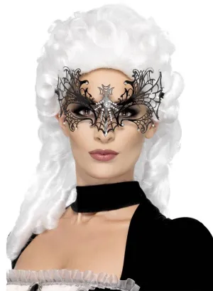 Black Widow Spiderweb Metal Masquerade Mask
