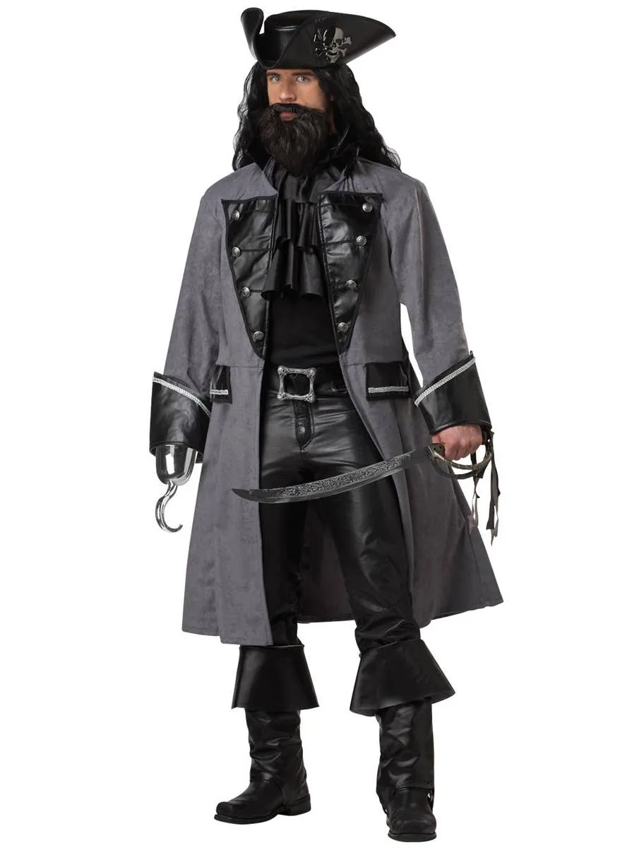 Blackbeard Mens Pirate Captain Dress Up Costume