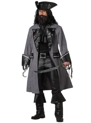 Blackbeard Mens Pirate Captain Dress Up Costume