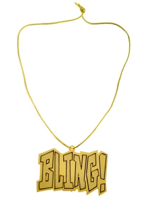 Bling Gold Jumbo Pimp Necklace Costume Accessory