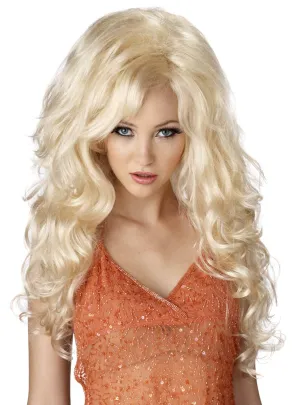 Blonde Bombshell Womens Long Curly Wig