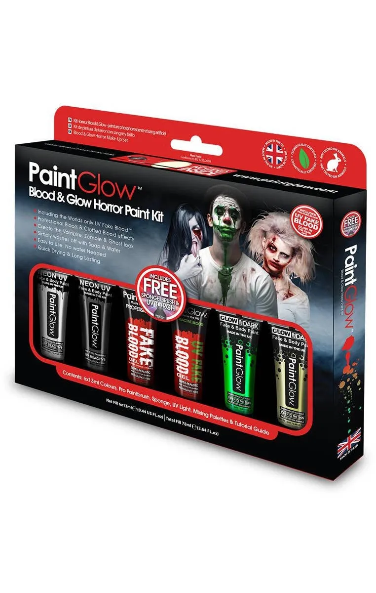 Blood and Glow Halloween Special Effects Makeup Kit