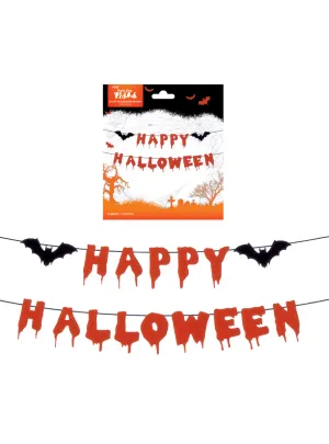 Blood Drip Happy Halloween 3m Long Banner