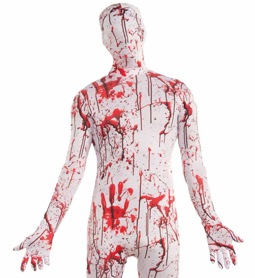 Blood Splattered Adults Body Suit Halloween Costume