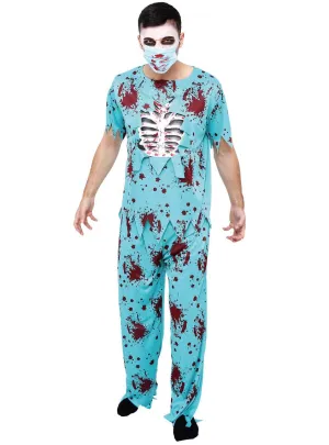 Blood Splattered Doctor Mens Halloween Costume