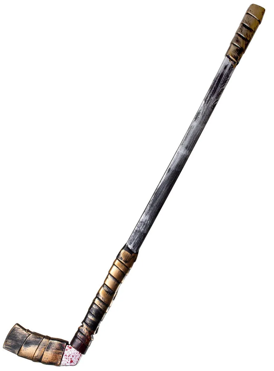 Blood Splattered Hockey Stick Costume Weapon