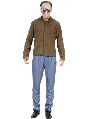 Blood Splattered Jason Inspired Mens Halloween Costume