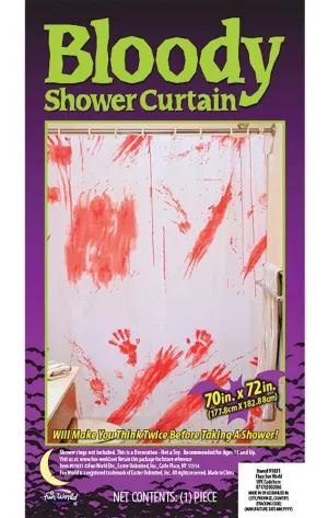 Blood Splattered Murder Scene Halloween Shower Curtain