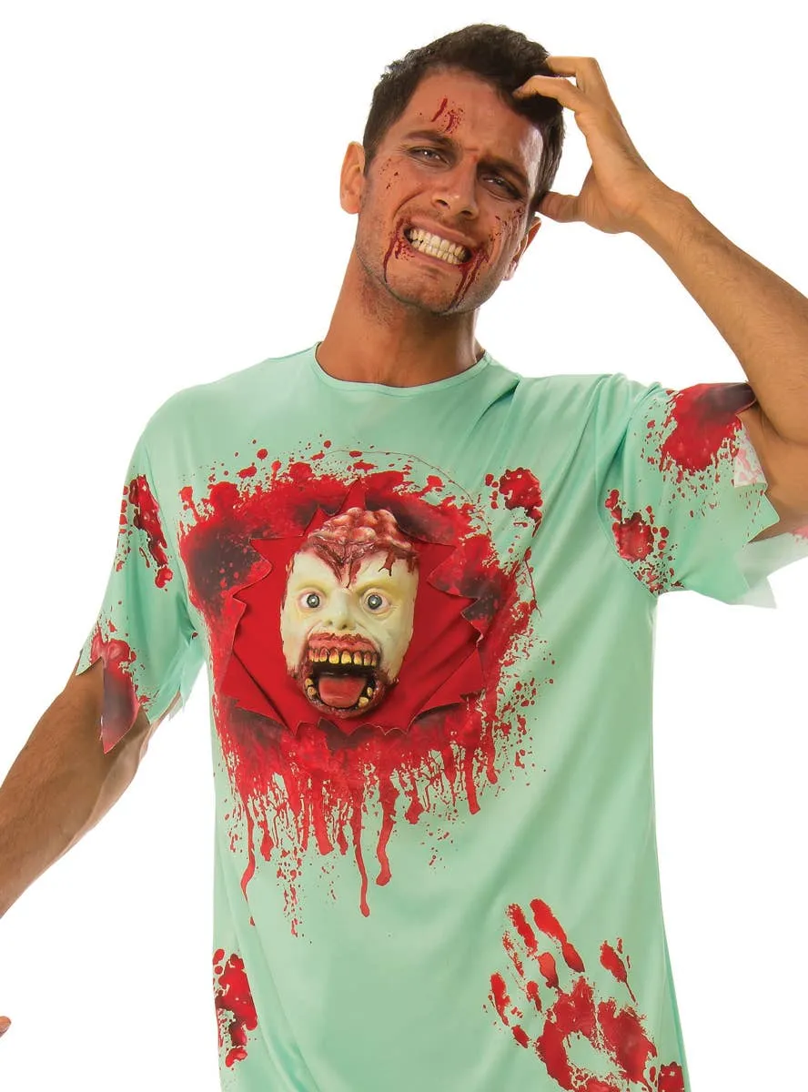 Blood Splattered Patient Mens Halloween Costume
