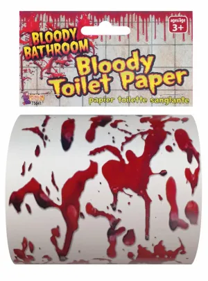 Blood Splattered Toilet Paper Halloween Decoration