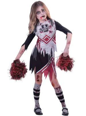 Blood Splattered Zombie Cheerleader Teen Girls Halloween Costume