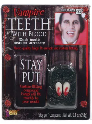 Blood Tipped Custom Fitting Vampire Fangs