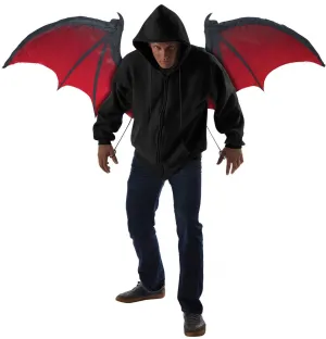 Bloodnight Movable Red Halloween Bat Costume Wings