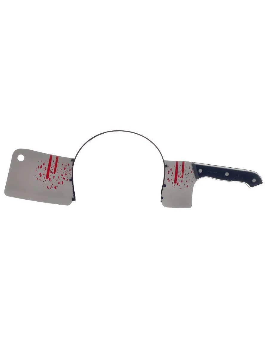 Bloody Cleaver In Head Halloween Costume Headband