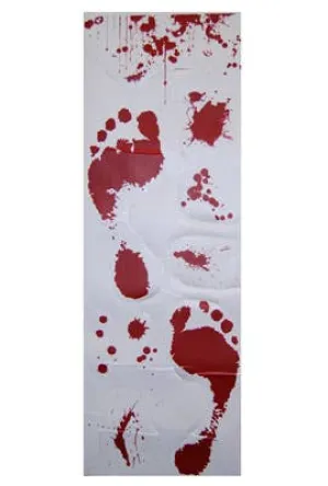 Bloody Footprints Wall Art Halloween Decoration